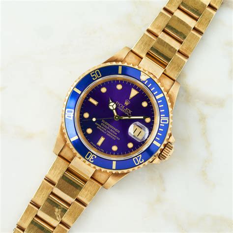 rolex submariner 16618 purple dial|Rolex lapis lazuli dial.